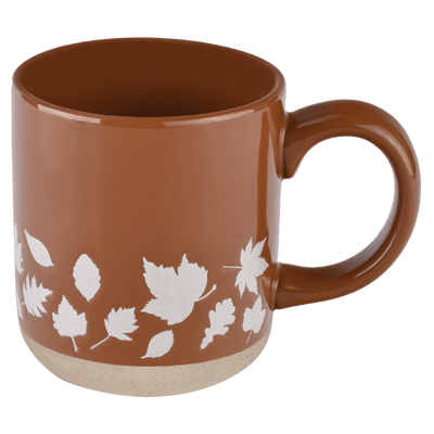 Fall Leaves 14oz. Orange Stoneware Coffee Mug - Sweet Water Decor - Coffee Mugs