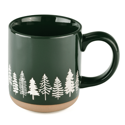 Pine Trees 14oz. Stoneware Coffee Mug - Sweet Water Decor - Coffee Mugs