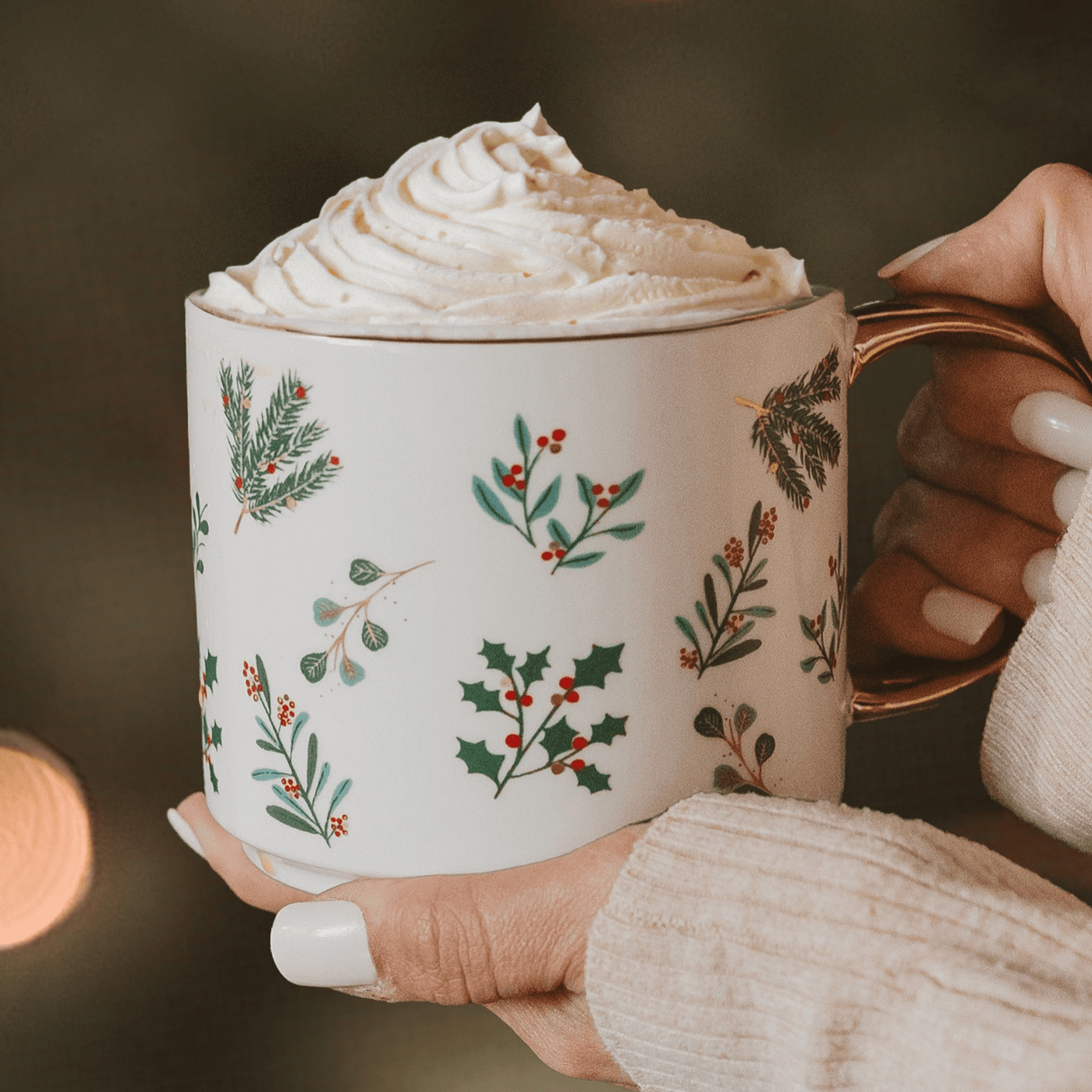 Holiday Greenery 17oz. Coffee Mug - Sweet Water Decor - Coffee Mugs