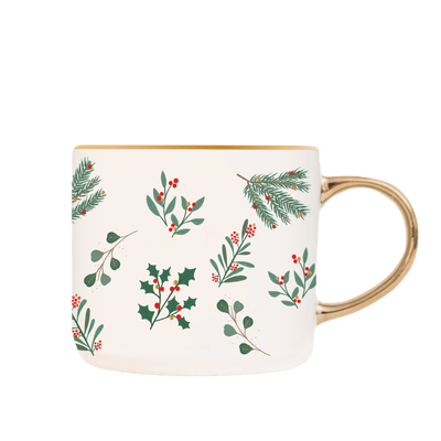 Holiday Greenery 17oz. Coffee Mug - Sweet Water Decor - Coffee Mugs