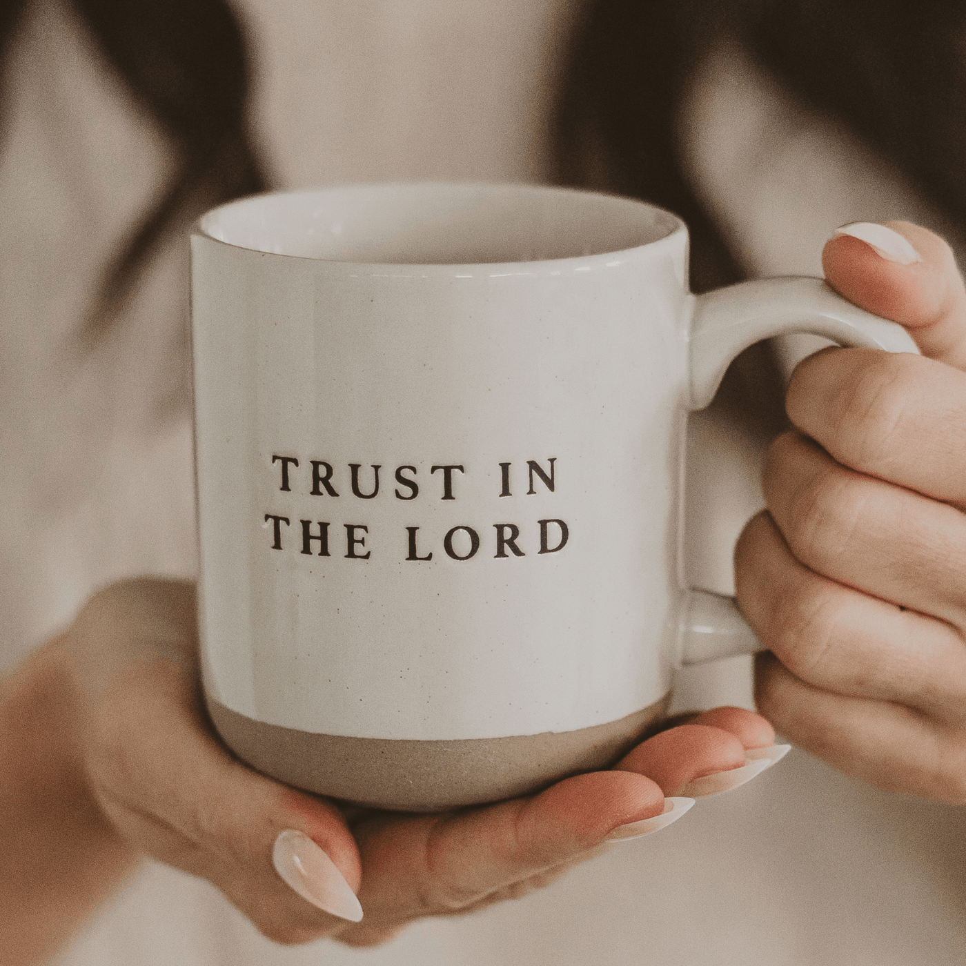 Trust In The Lord 14oz. Stoneware Coffee Mug - Sweet Water Decor - Coffee Mugs