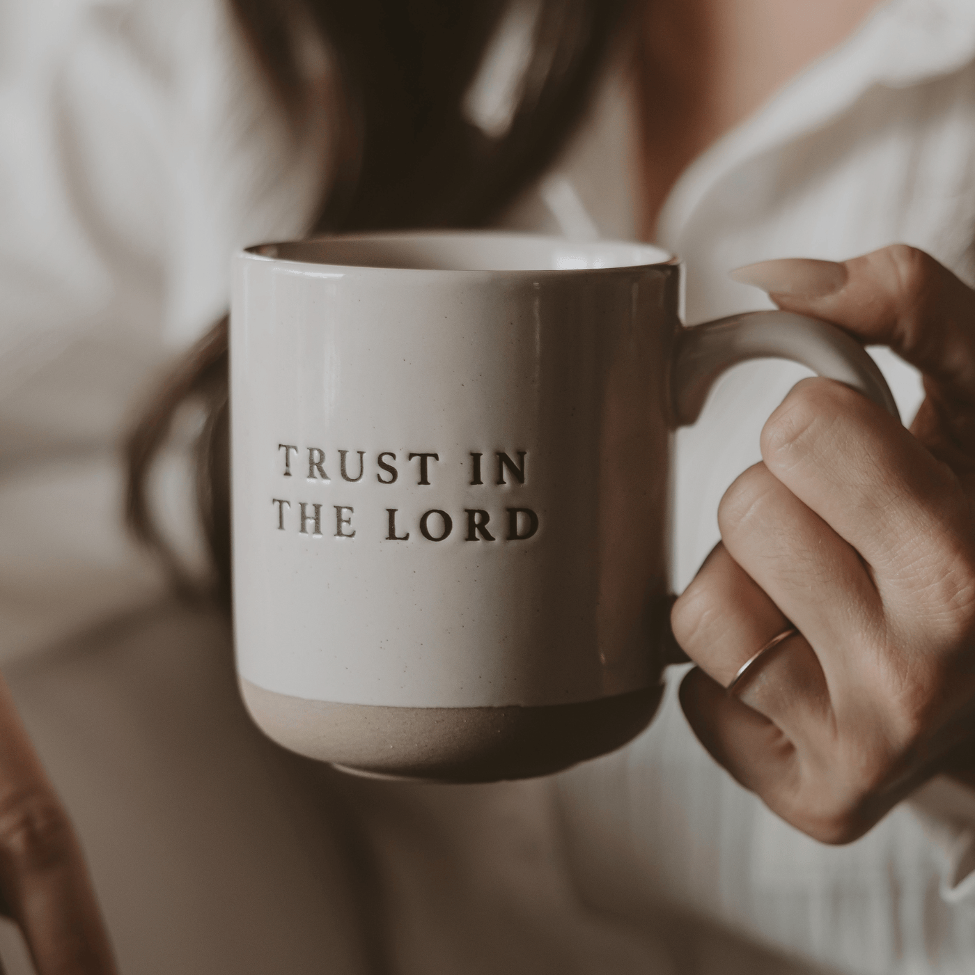 Trust In The Lord 14oz. Stoneware Coffee Mug - Sweet Water Decor - Coffee Mugs