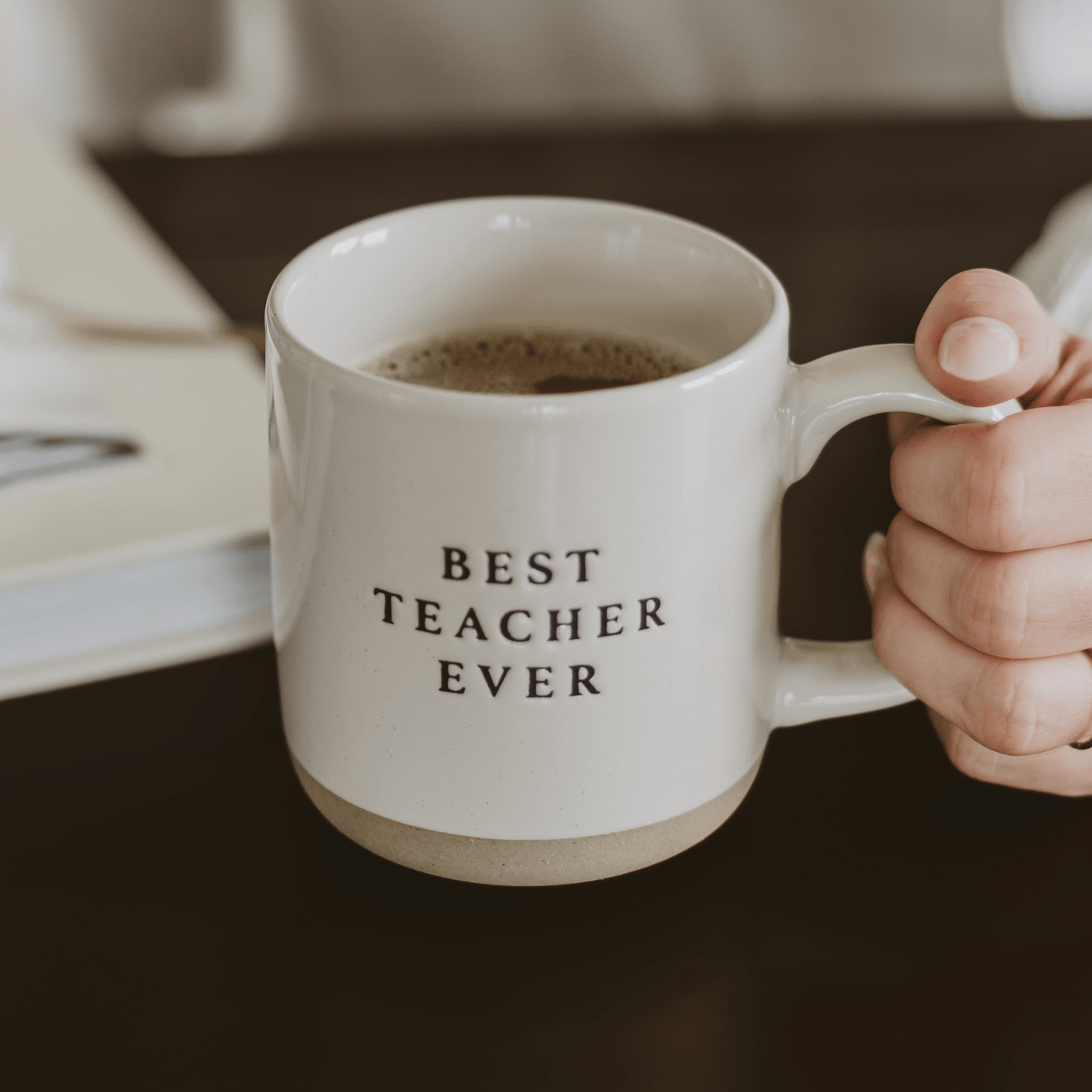 Best Teacher Ever 14oz. Stoneware Coffee Mug