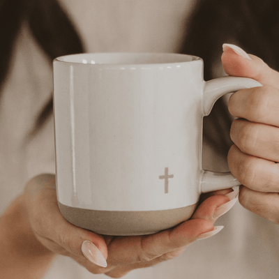 Cross 14oz. Stoneware Coffee Mug - Sweet Water Decor - Coffee Mugs