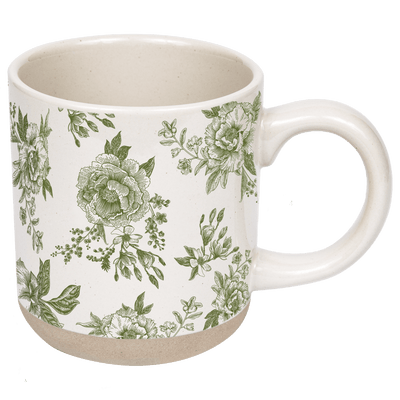 Green Delft 14oz. Stoneware Coffee Mug - Sweet Water Decor - Coffee Mugs