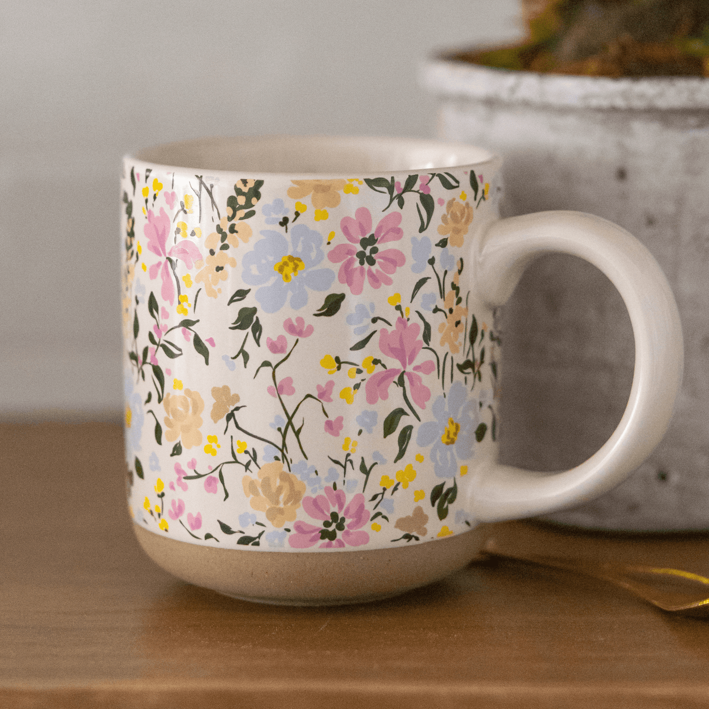 Floral 14oz. Stoneware Coffee Mug - Sweet Water Decor - Coffee Mugs