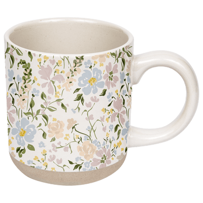 Floral 14oz. Stoneware Coffee Mug