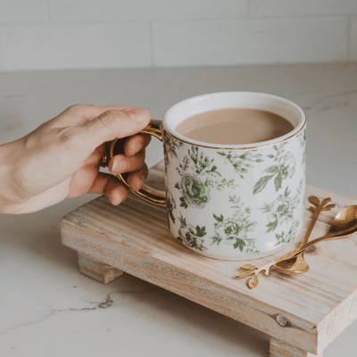 Green Delft 17oz. Coffee Mug