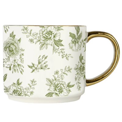 Green Delft 17oz. Coffee Mug - Sweet Water Decor - Coffee Mugs