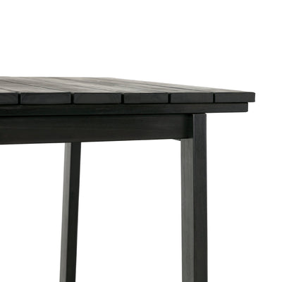 Cologne Modern Solid Wood Slat-Top Outdoor Dining Table