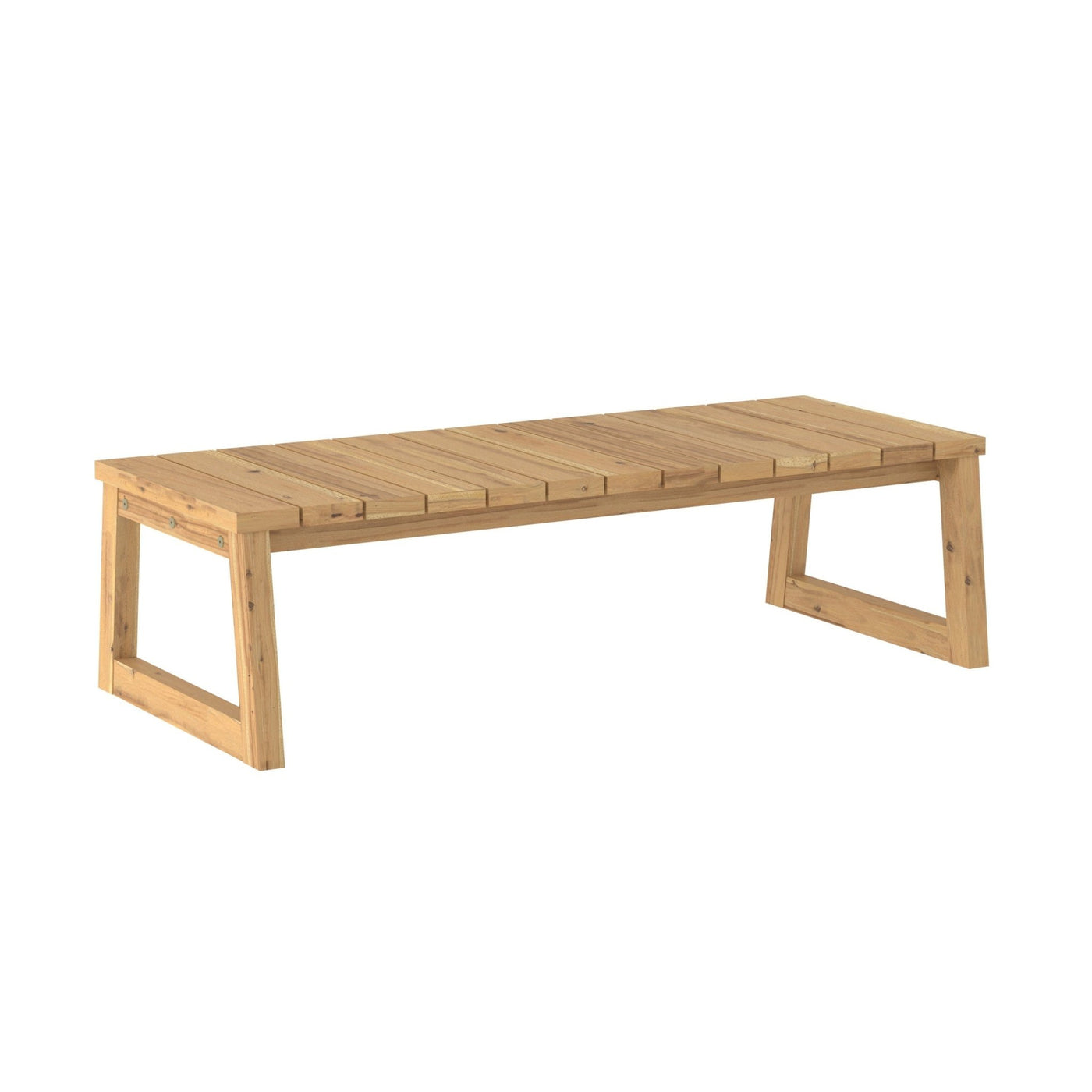 Cologne Modern Solid Wood Outdoor Slat-Top Coffee Table - Sweet Water Decor - Outdoor Table