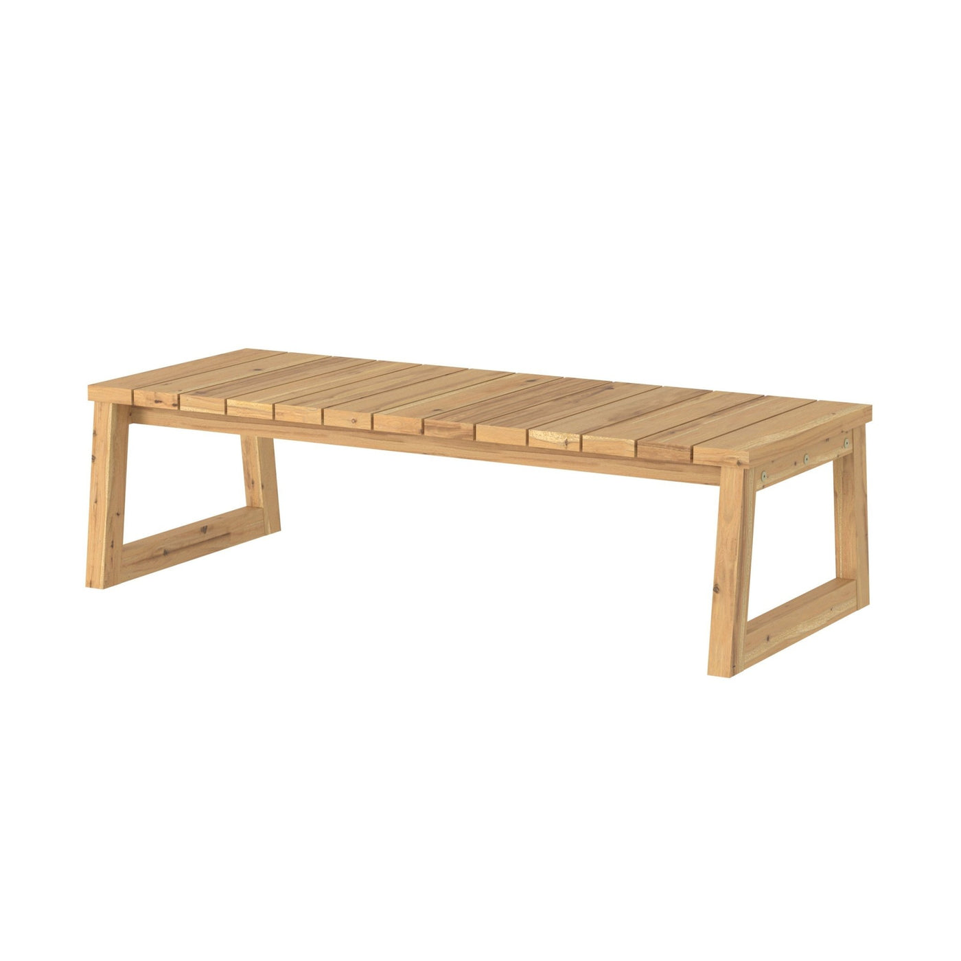 Cologne Modern Solid Wood Outdoor Slat-Top Coffee Table - Sweet Water Decor - Outdoor Table