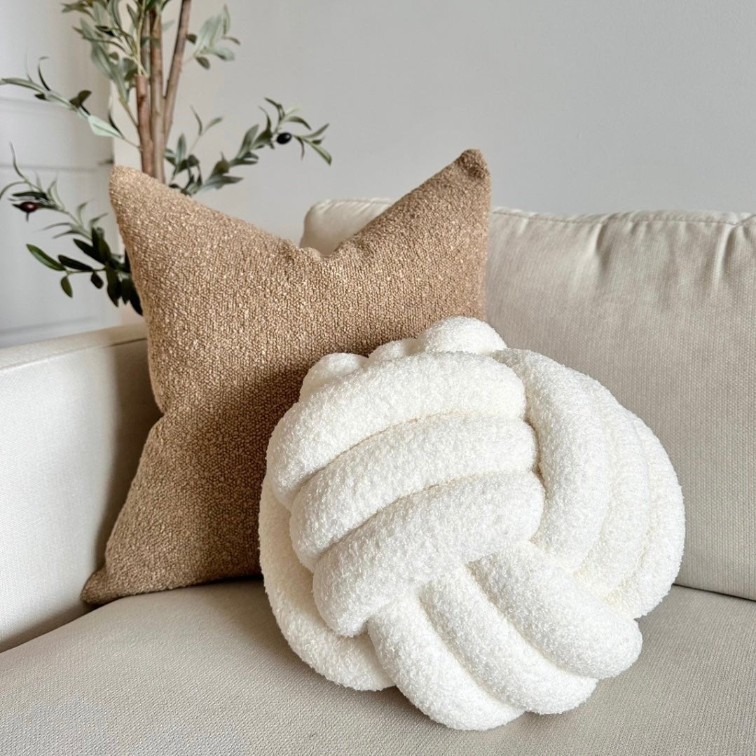 Knotted Plush Pillow - Sweet Water Decor - Pillow