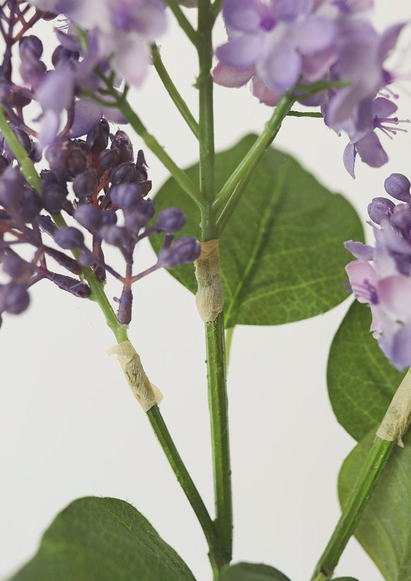 Purple Artificial Lilac Flower Stem - 34.5" - Sweet Water Decor - Faux Plant