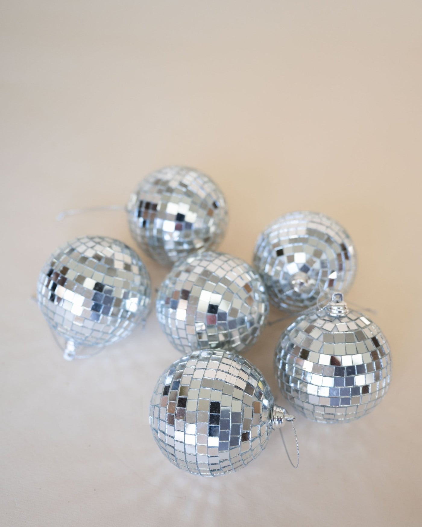 Silver Disco Ball Ornament set - Sweet Water Decor - ornament