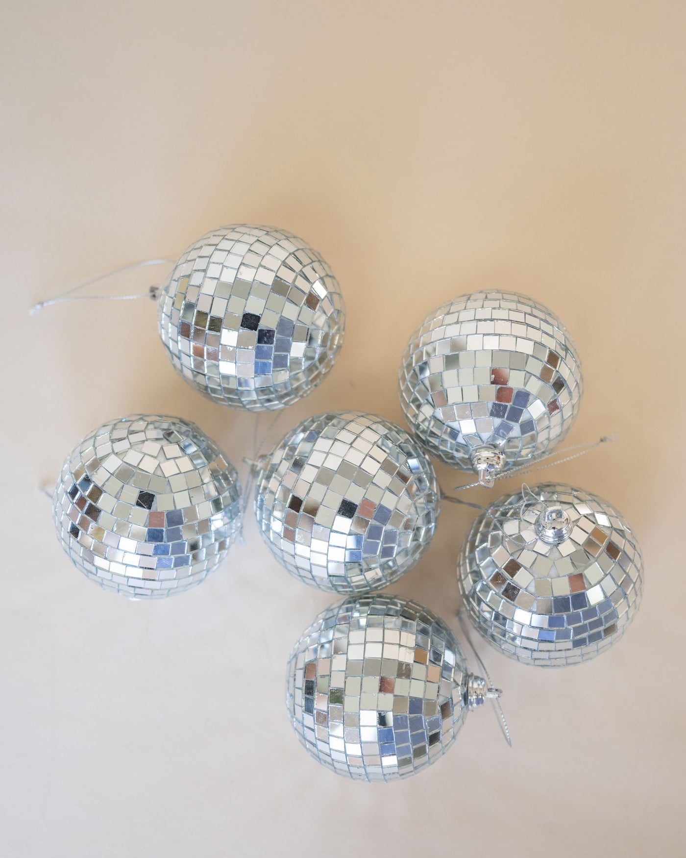 Silver Disco Ball Ornament set - Sweet Water Decor - ornament