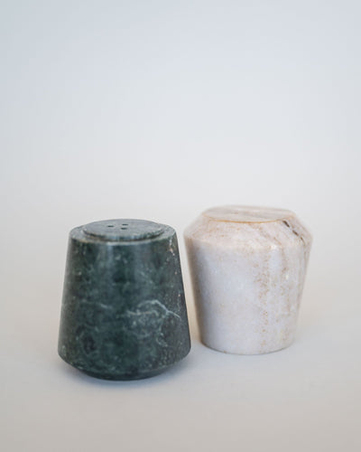 Stacking Marble Salt + Pepper Shaker set - Sweet Water Decor - salt and pepper shaker