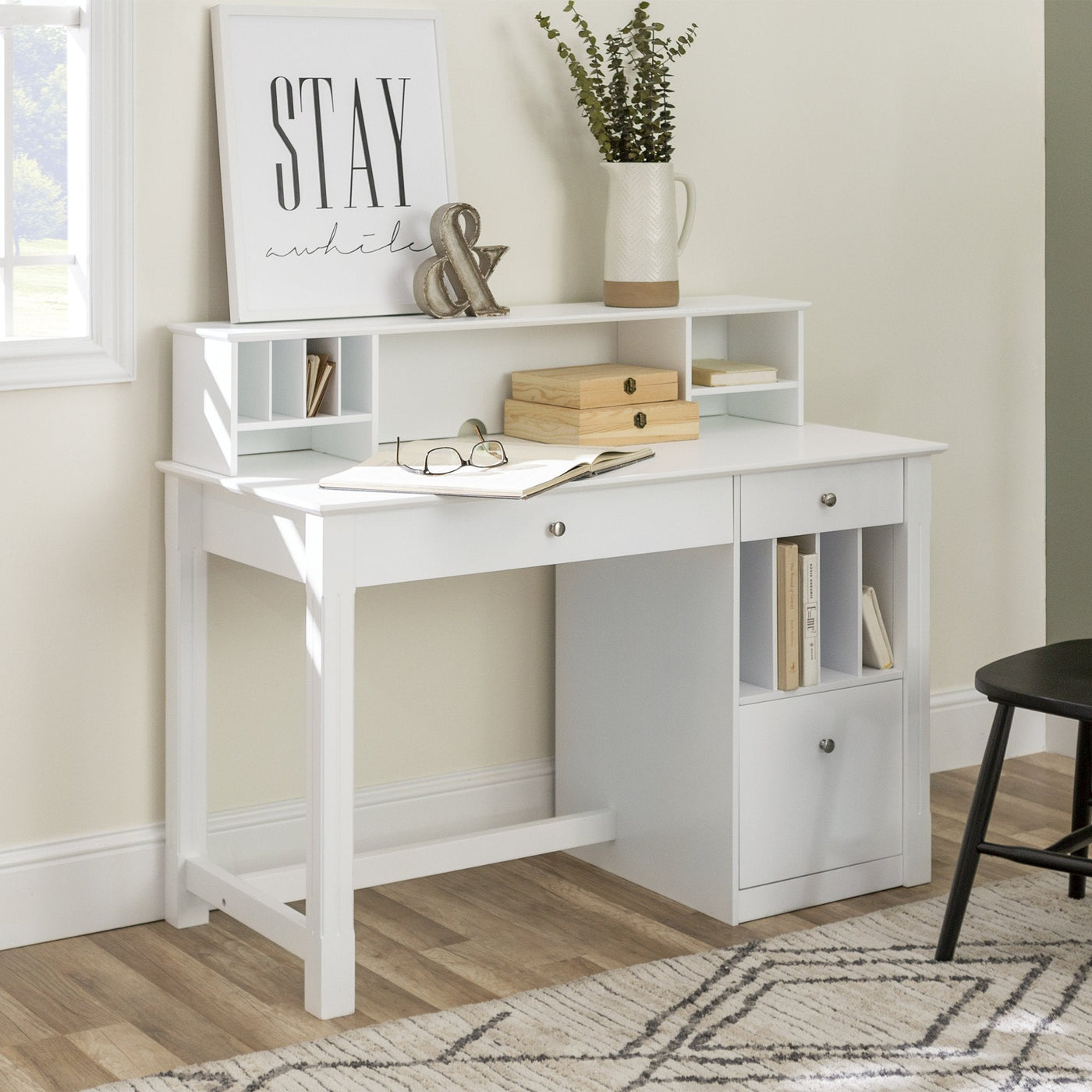 Clara Desk with Hutch - Sweet Water Decor - Desk