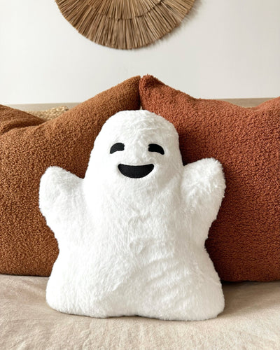 Faux Fur Ghost Pillow PREORDER - Sweet Water Decor - ghost pillow