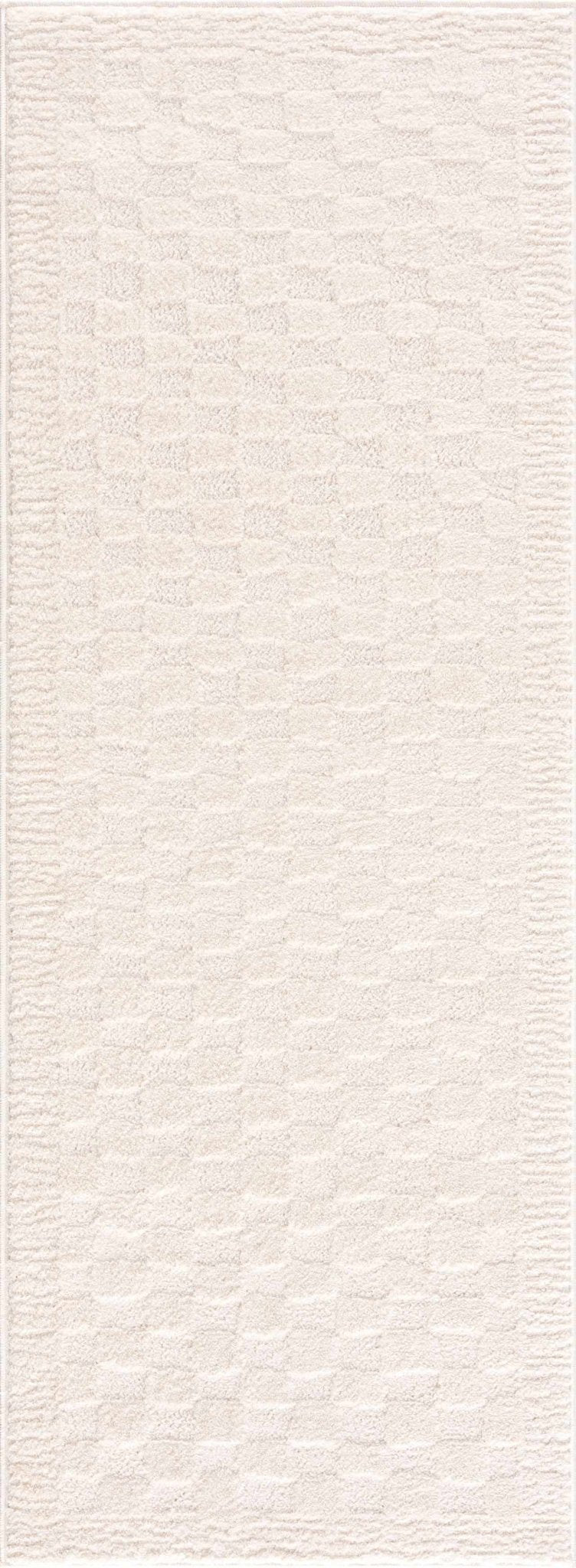 Leryn Ivory Checkered Area Rug - Sweet Water Decor - Rugs