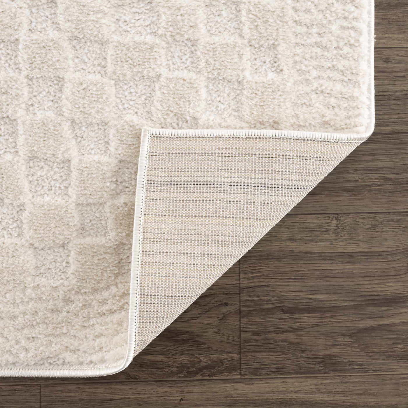 Leryn Ivory Checkered Area Rug - Sweet Water Decor - Rugs