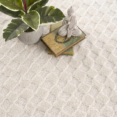 Leryn Ivory Checkered Area Rug - Sweet Water Decor - Rugs