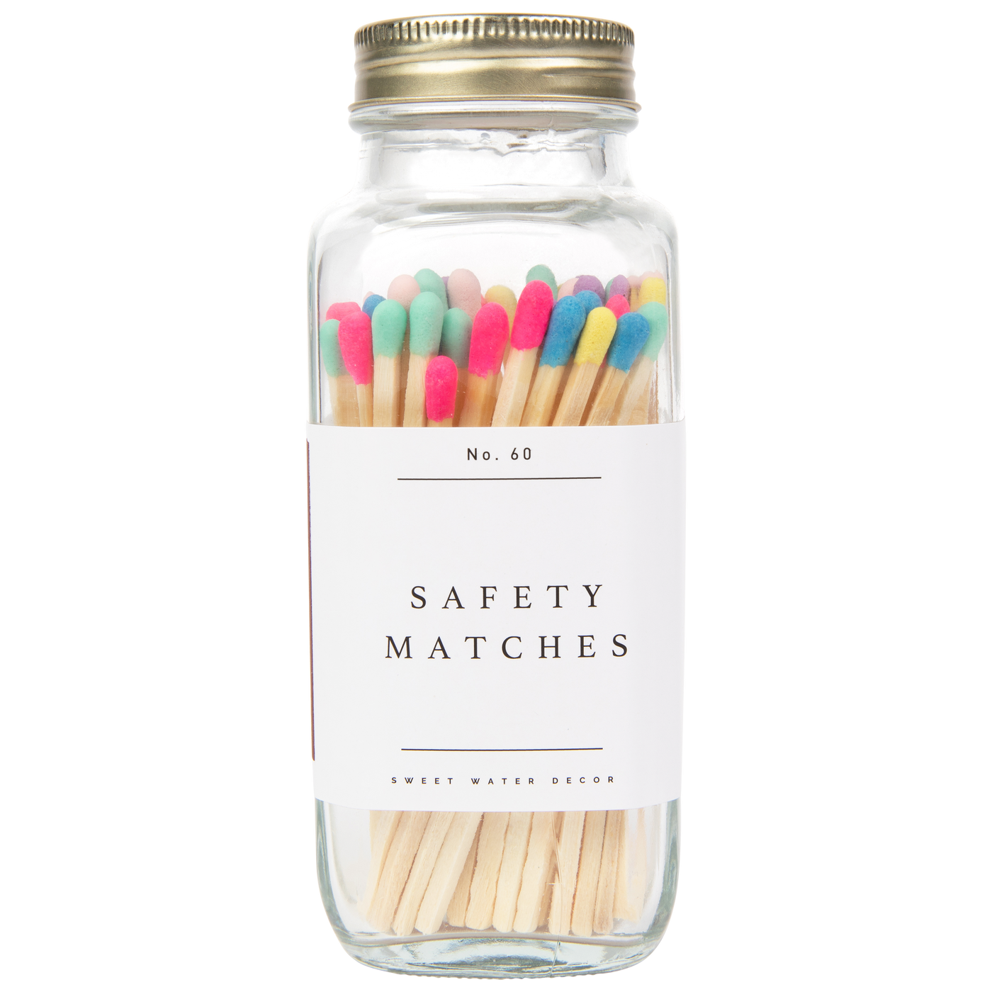 Multicolor Rainbow Safety Matches - 60 Count, 3.75"