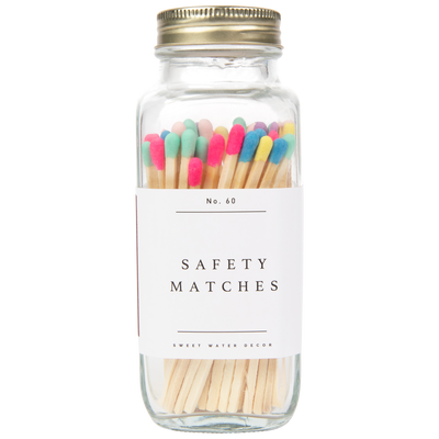 Multicolor Rainbow Safety Matches - 60 Count, 3.75"