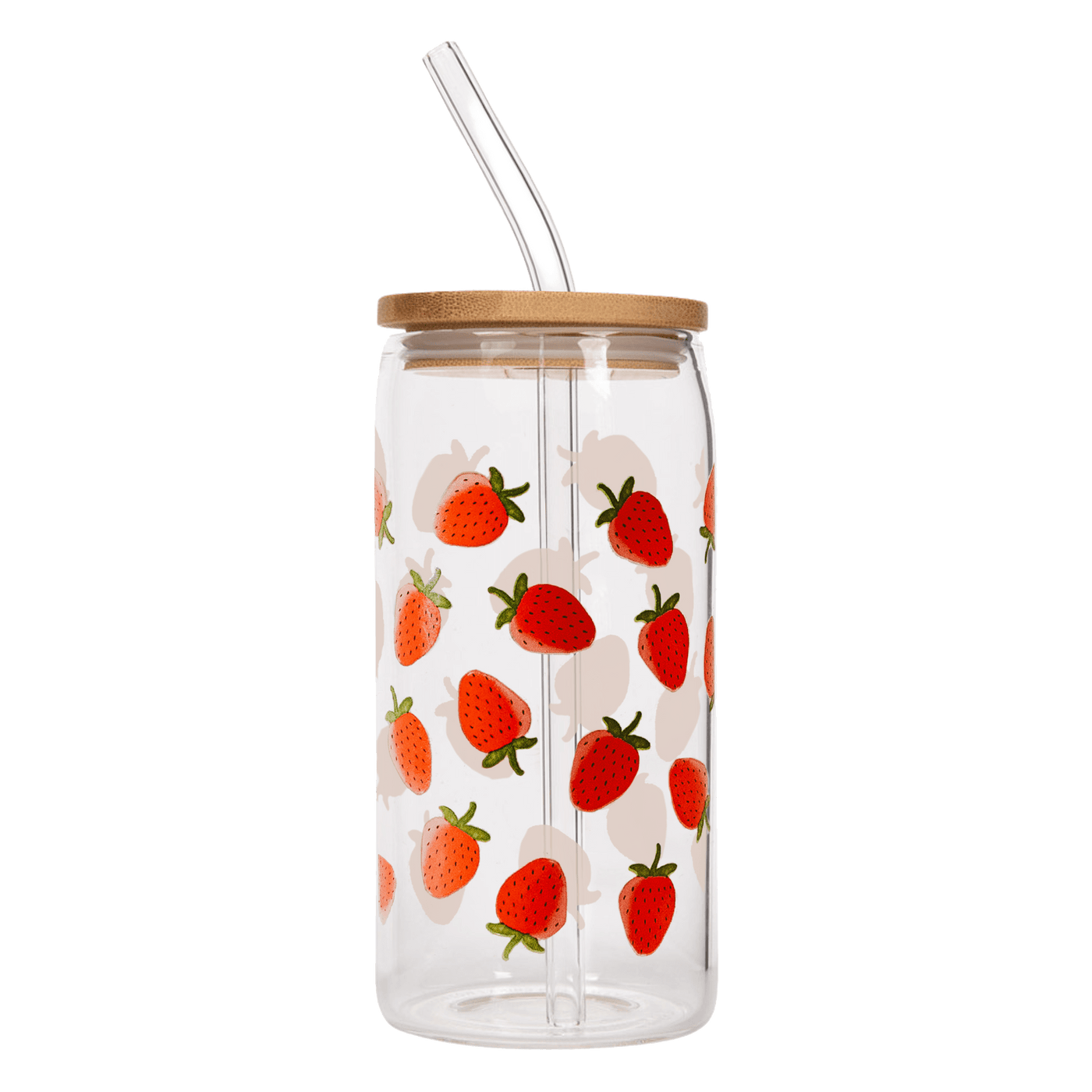 Strawberry Can Glass - 17 oz - Sweet Water Decor - Can Glass