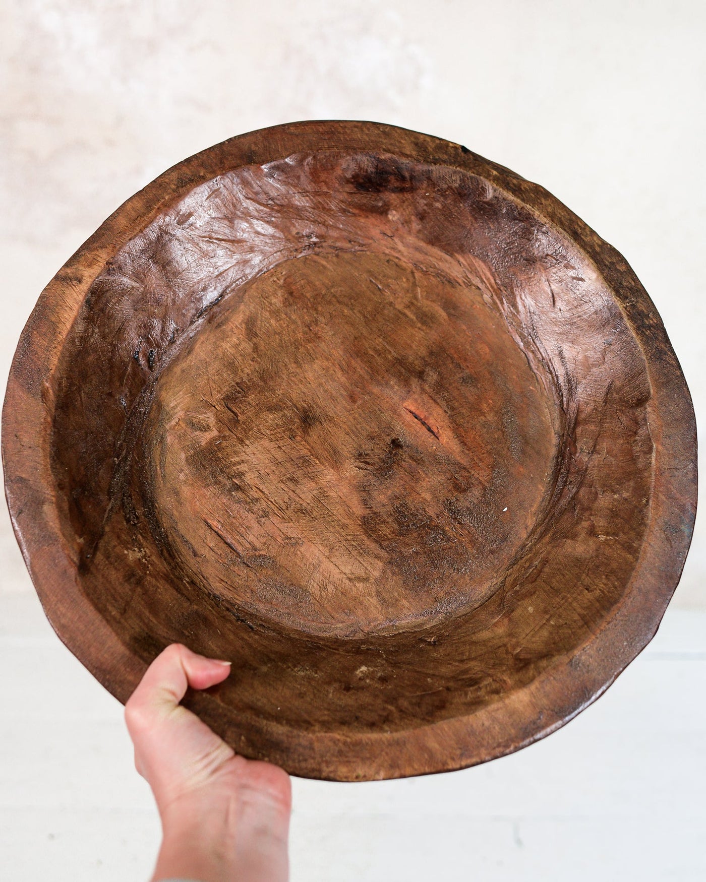 Hand - Carved Wood Bowl Large - Sweet Water Decor - Bowls