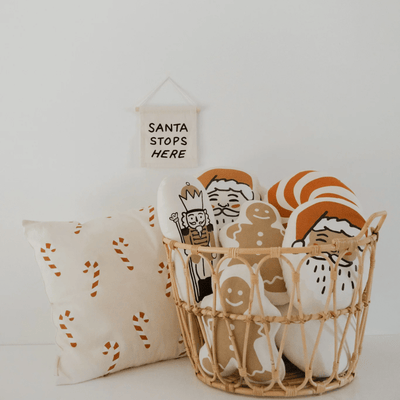 Santa Stops Here Hang Sign - Sweet Water Decor - Wall Hanging