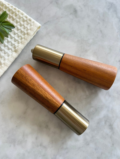 Acacia Wood Salt & Pepper Grinders - Sweet Water Decor - salt and pepper grinders