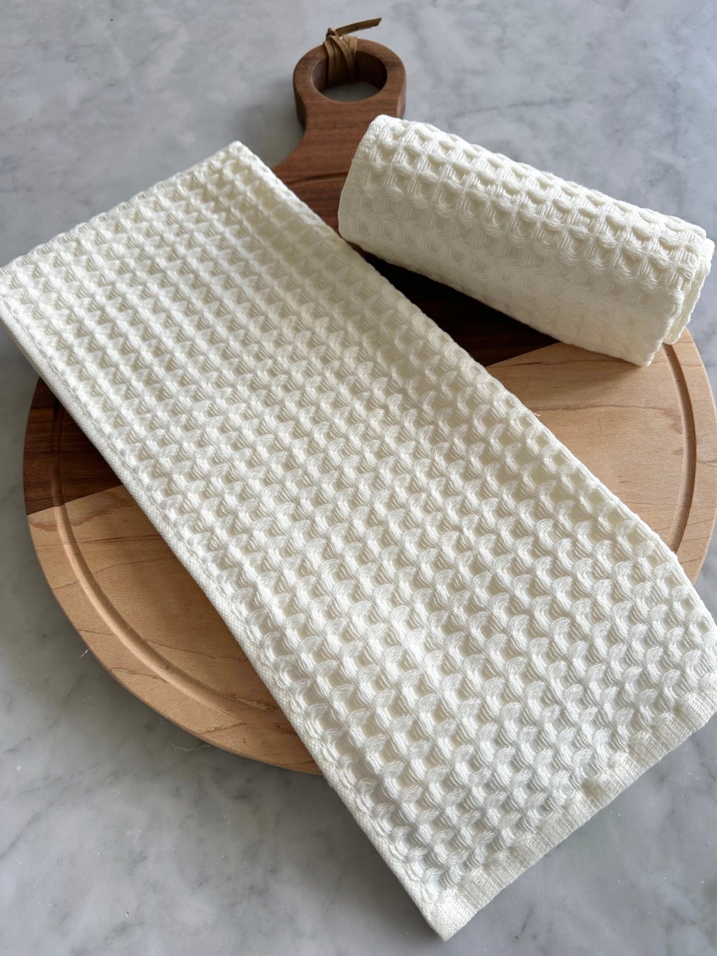 2pc Kitchen Waffle Towel Set - Sweet Water Decor - Hand Towels