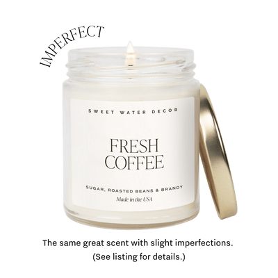 Imperfect Fresh Coffee Soy Candle - Clear Jar - 9 oz - Sweet Water Decor - Candles