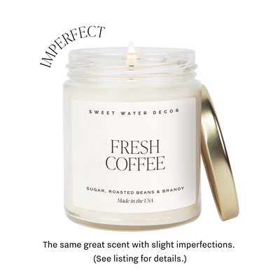 Imperfect Fresh Coffee Soy Candle - Clear Jar - 9 oz