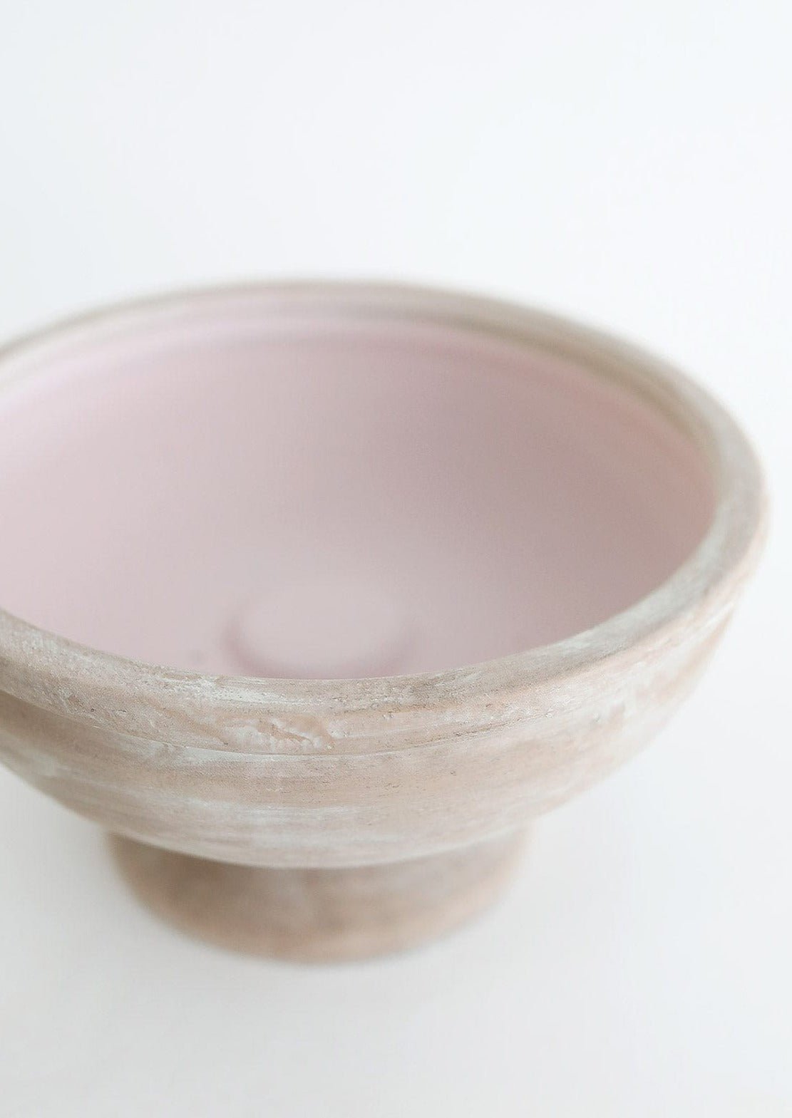 Earthy Mauve Ceramic Compote Bowl - 10.25" Wide - Sweet Water Decor - Vases