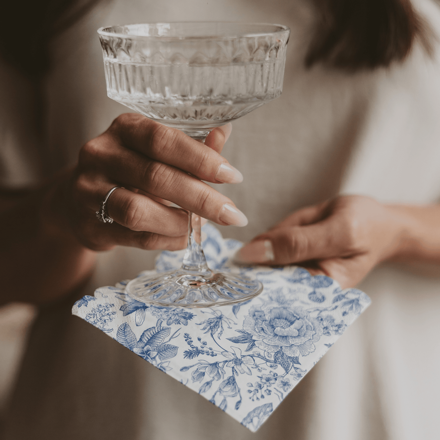 Blue Delft Cocktail Napkins - Sweet Water Decor - cocktail napkins