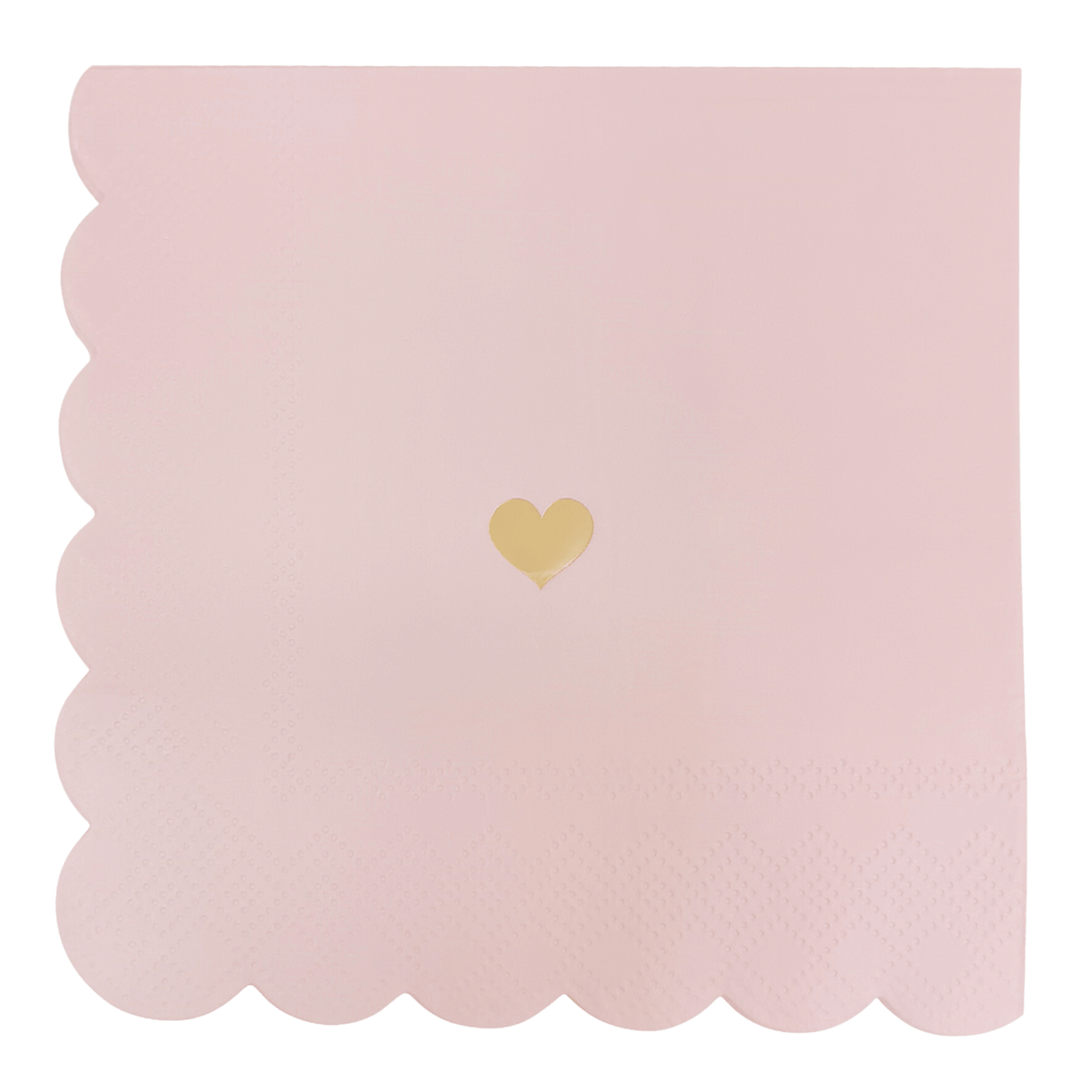 Pink with Gold Heart Cocktail Napkins - Sweet Water Decor - cocktail napkins