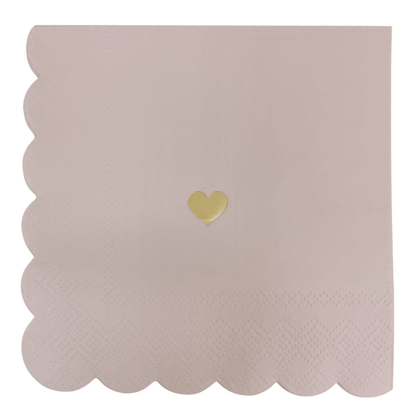 Pink with Gold Heart Cocktail Napkins - Sweet Water Decor - cocktail napkins