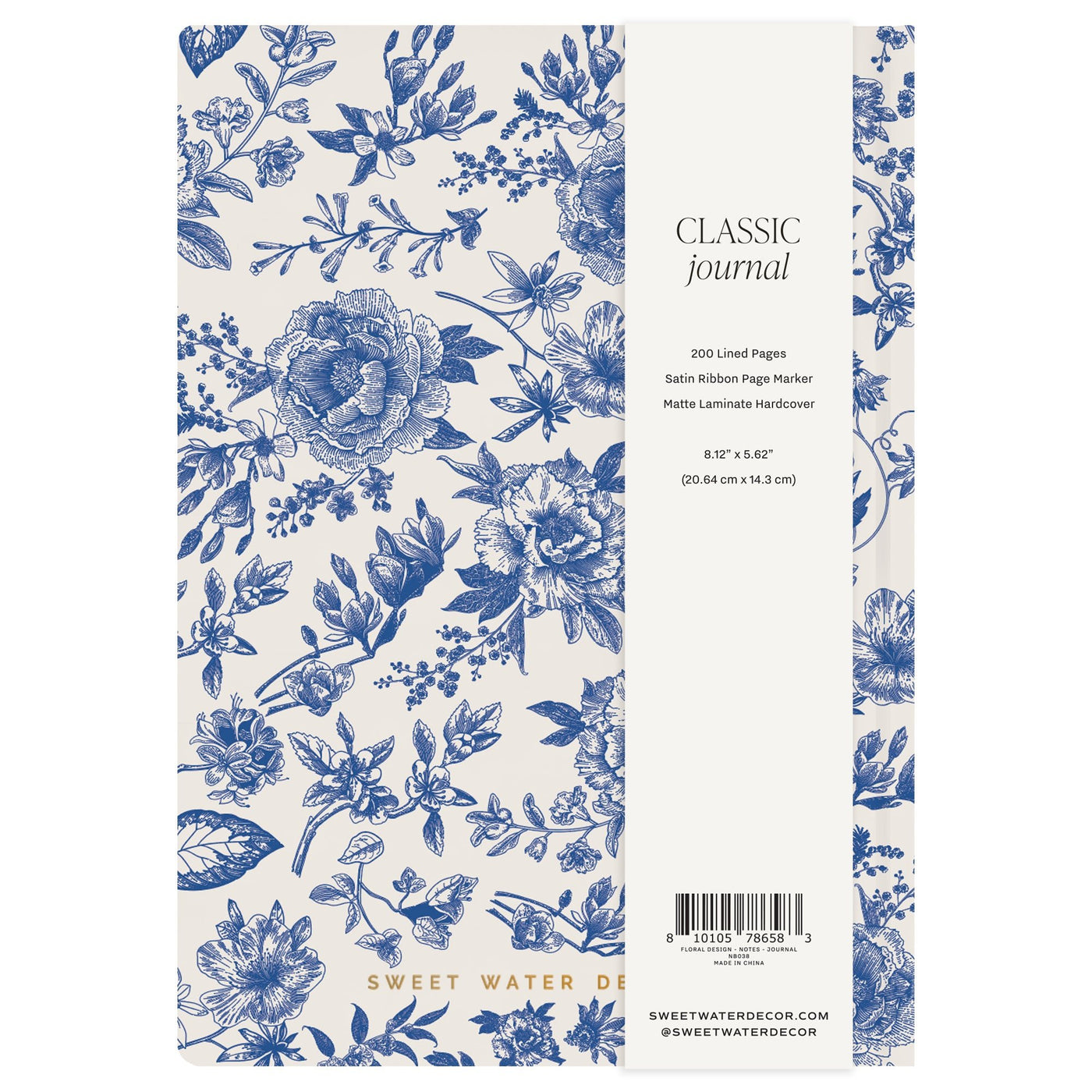 Blue Delft Notes Journal - Sweet Water Decor - Notebooks