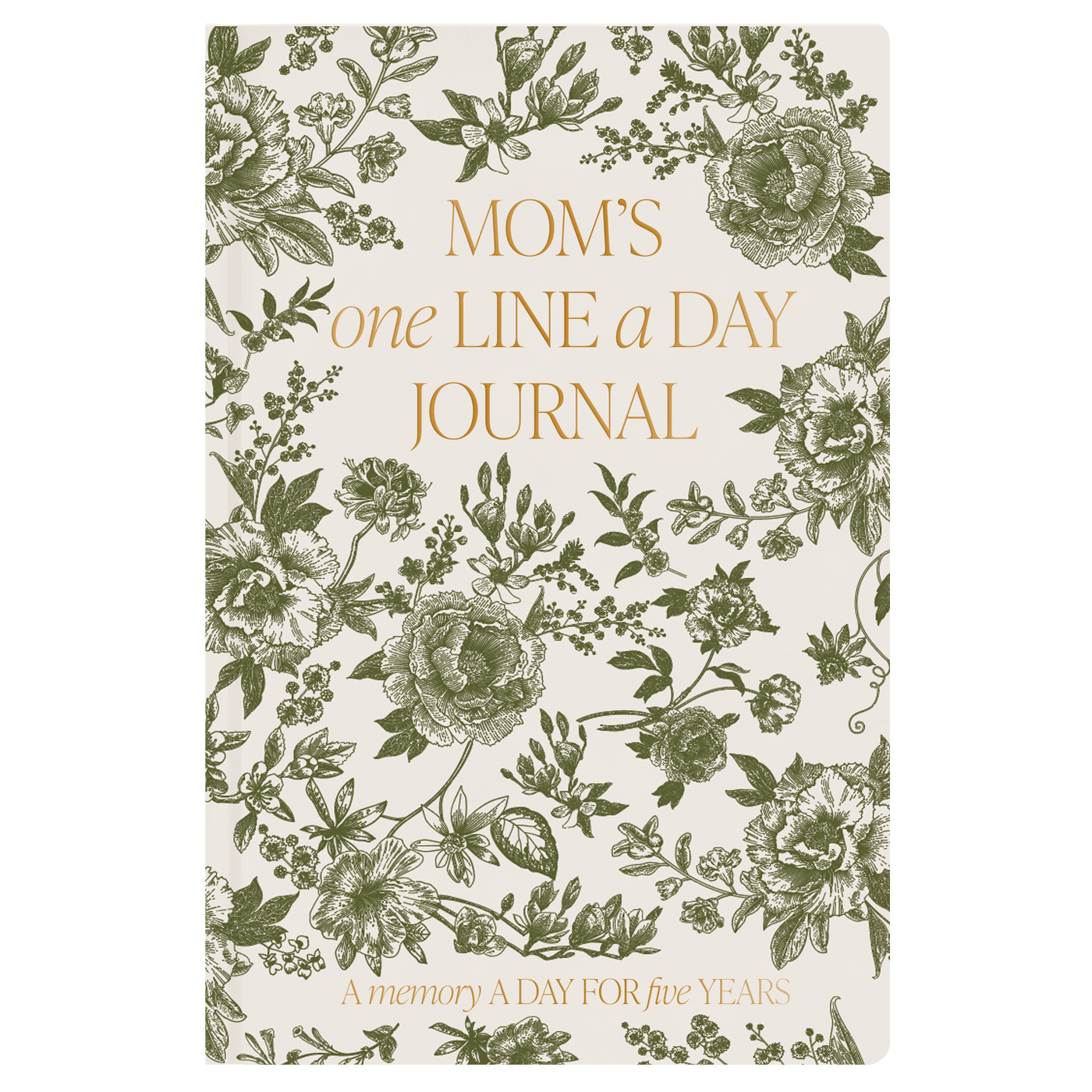 Mom's One Line A Day Green Delft Leather Journal - Sweet Water Decor - Notebooks