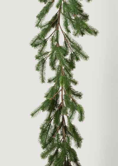 Faux Spruce Christmas Garland - 94"