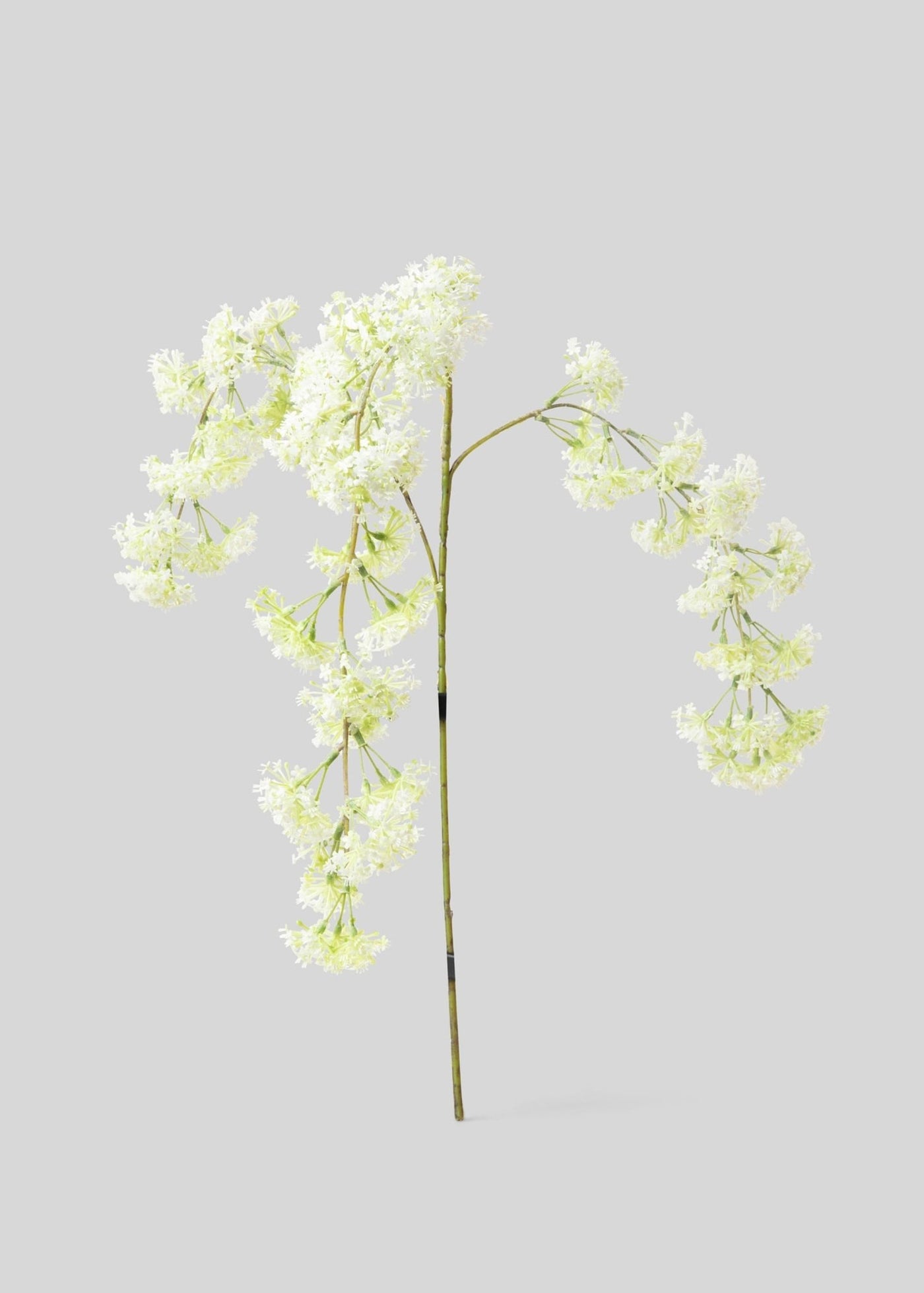 Faux Laurel Hanging Flower Branch in White - 30" - Sweet Water Decor - Faux Plant