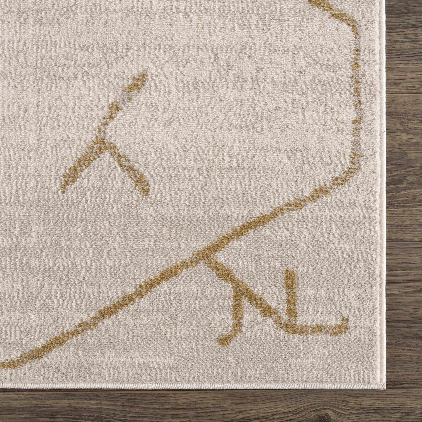 Azzan Cream & Gold Area Rug - Sweet Water Decor - Rugs