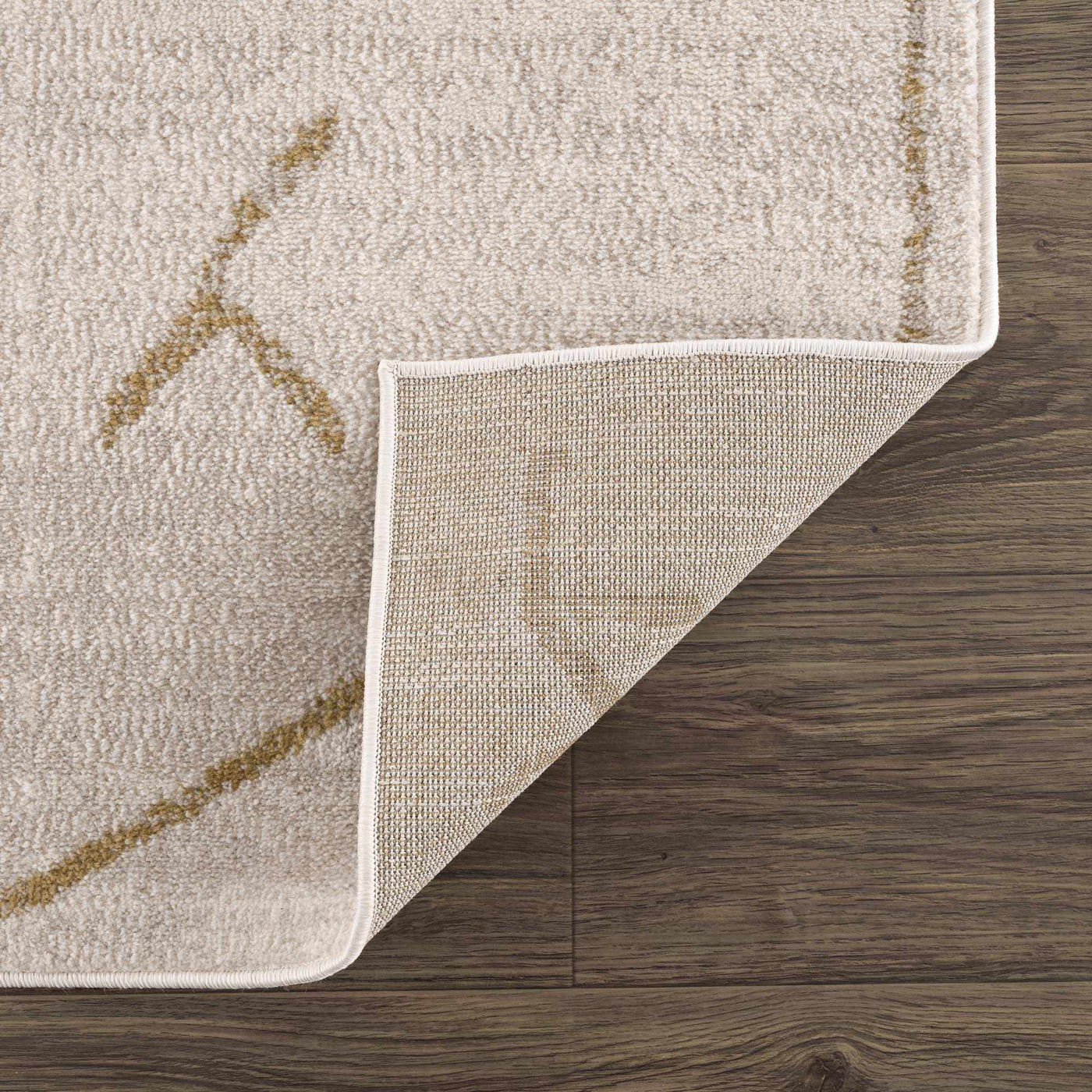 Azzan Cream & Gold Area Rug - Sweet Water Decor - Rugs