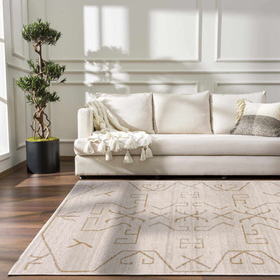 Azzan Cream & Gold Area Rug - Sweet Water Decor - Rugs