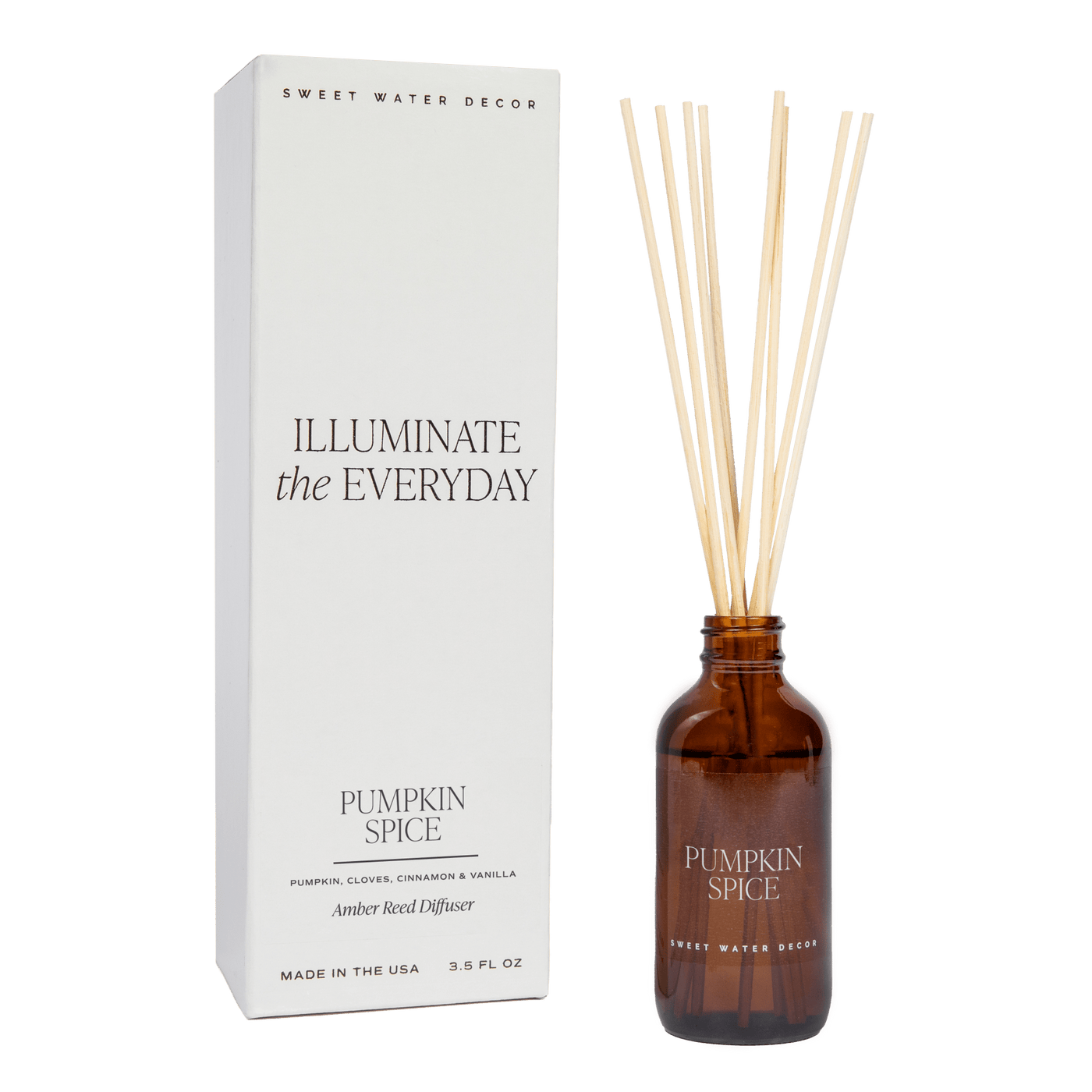 Pumpkin Spice Amber Reed Diffuser - Sweet Water Decor - Reed Diffusers