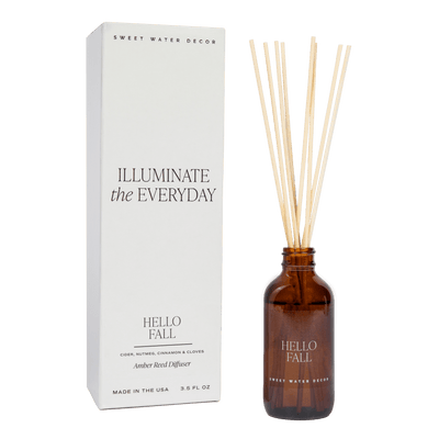 Hello Fall Amber Reed Diffuser - Sweet Water Decor - Reed Diffusers