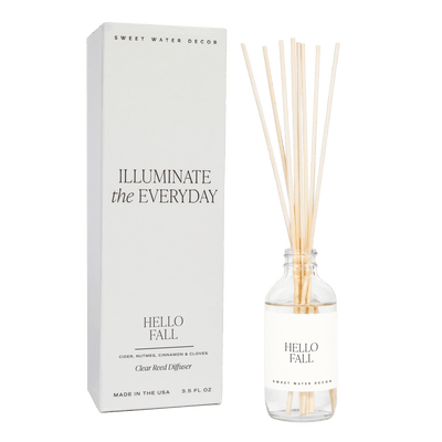 Hello Fall Clear Reed Diffuser - Sweet Water Decor - Reed Diffusers