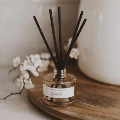 Weekend Tinted Glass Jar Reed Diffuser - Sweet Water Decor - Reed Diffusers